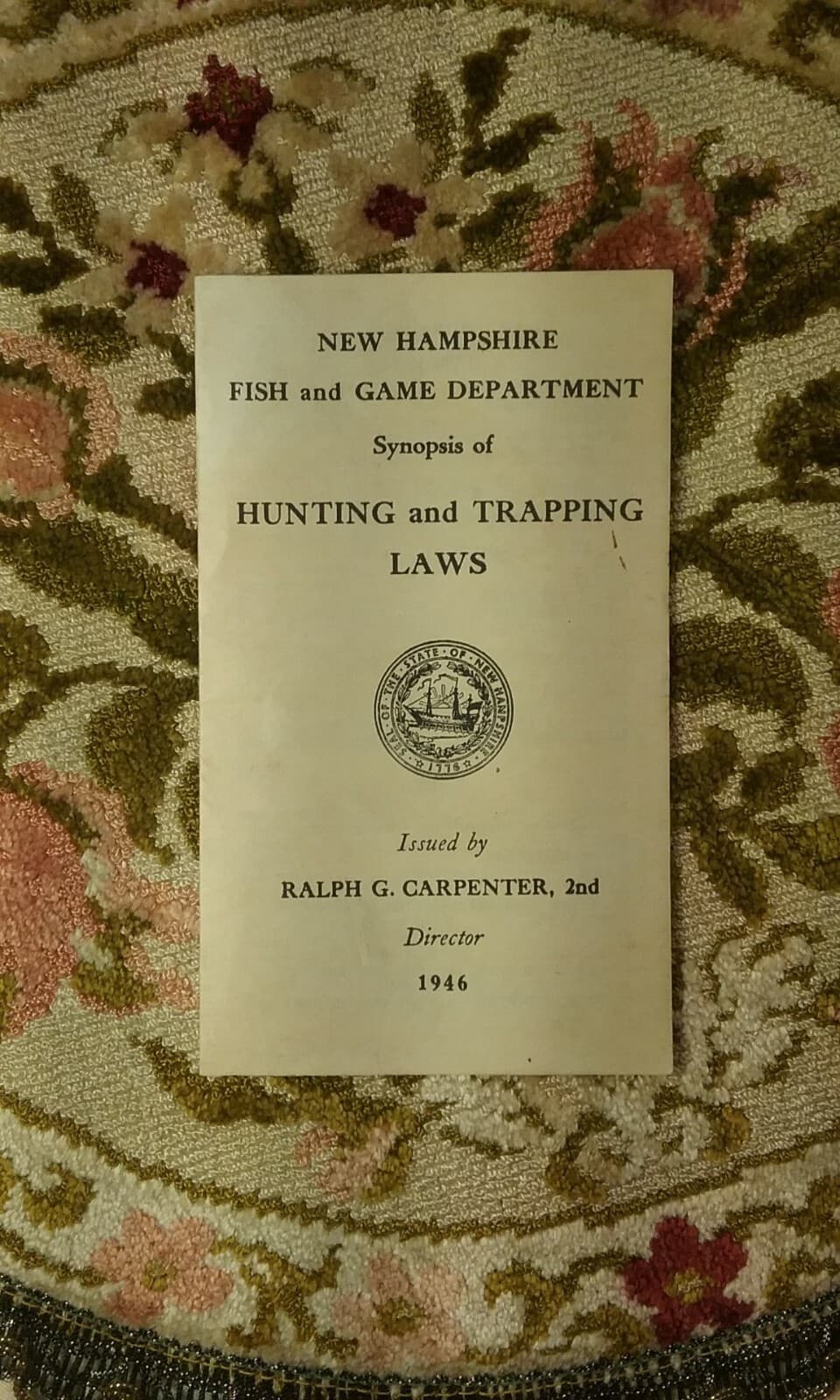1946 NH Fish & Game Department Hunting and Trapping Laws Pamphlet