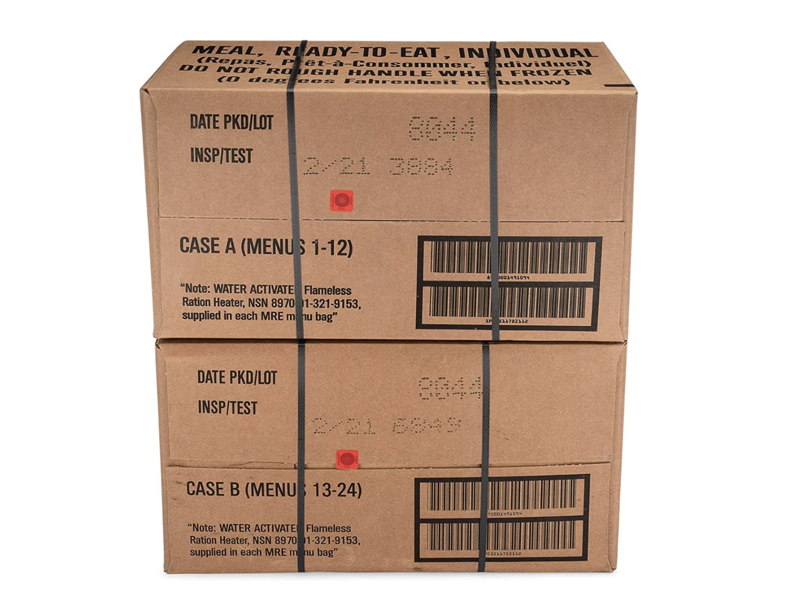 MRE U.S. Military Ready to Eat Meals INSP 2025 - Case, 1, 2, 4, 6 Pack Options