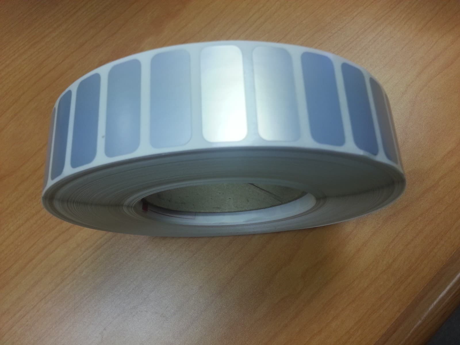 Thermal Transfer Silver Polyester/Mylar 1.25" x 0.5" label roll,1" core,qty 2000