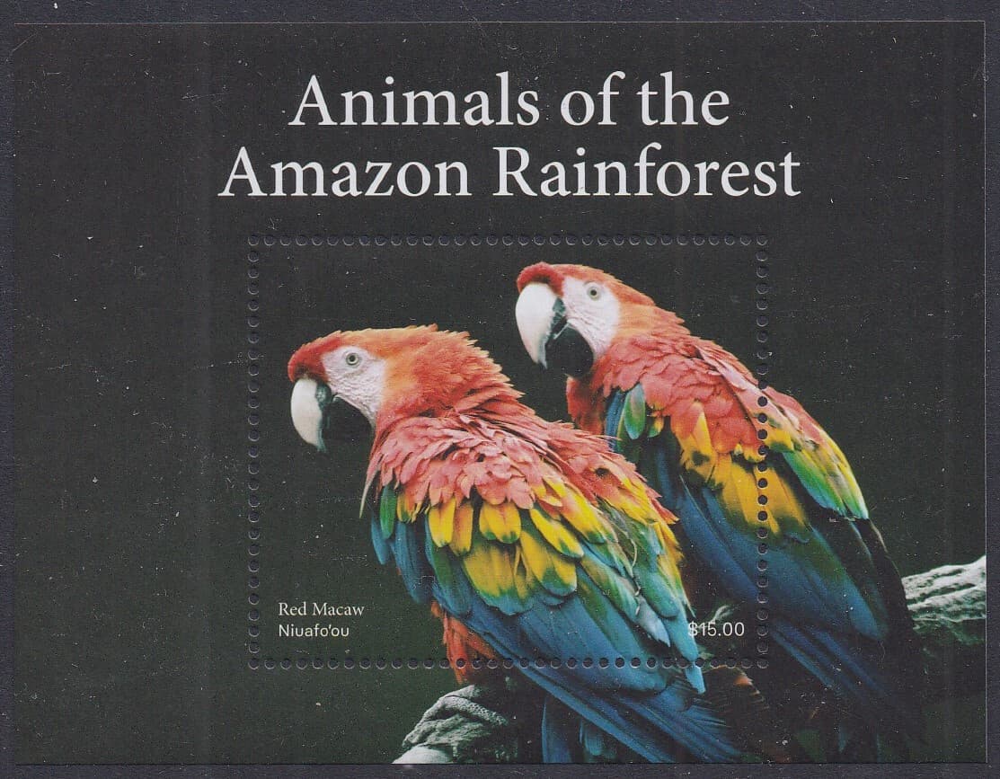 Niuafo'ou (2022) Amazon Rainforest Animals - S/S, MNH