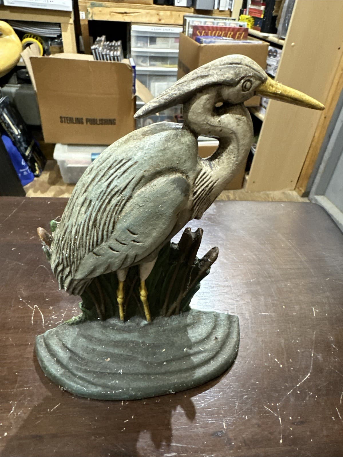 Vintage Blue Herring Cast Iron 7 1/2” Door Stop🔥🔥🔥