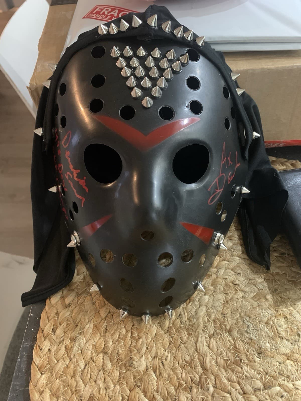 Wwf Demolition signed Replica Mask W/proof Autographed Wwe Ax Smash W/hood