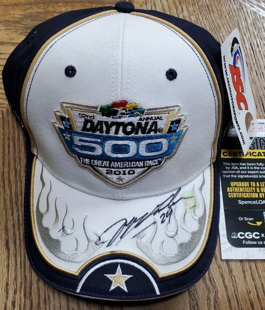NICE Autographed Jeff Gordon 2010 Daytona 500 Hat Cap JSA COA Nascar Signed