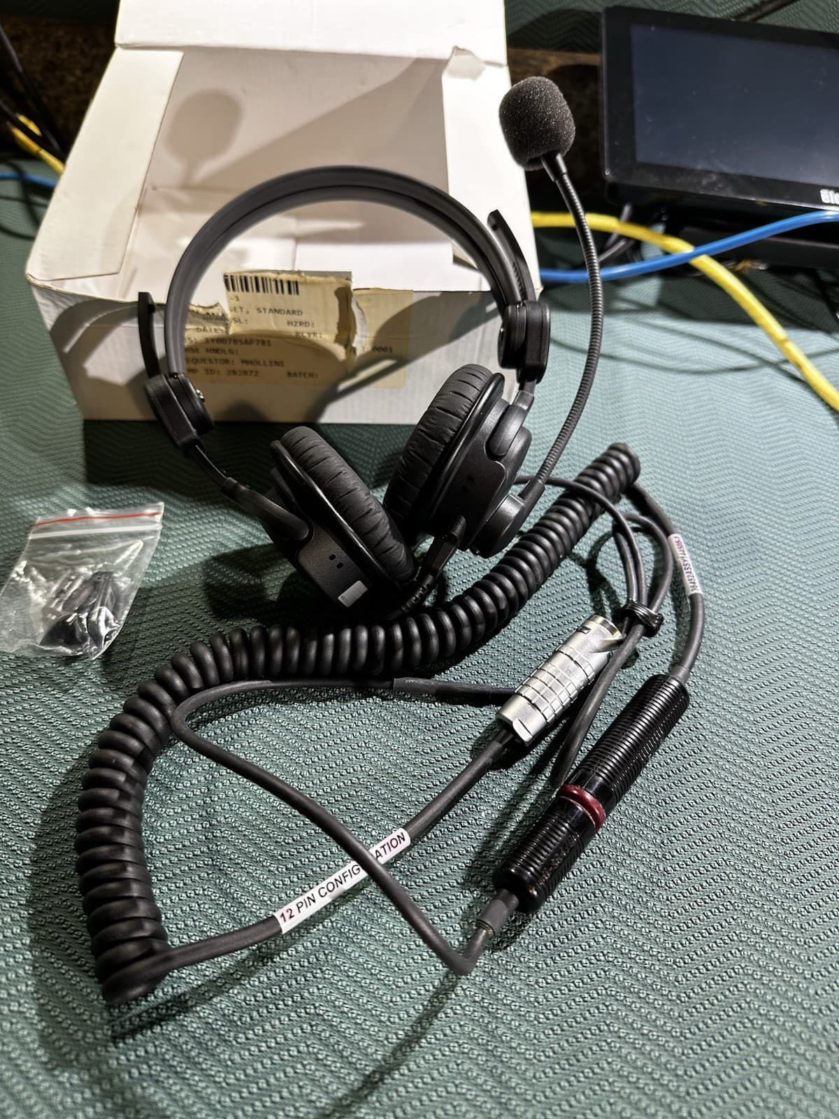 SENNHEISER Headset Microphone ASG-NAVCOM-46 Military Radio Tactical Open BOX !