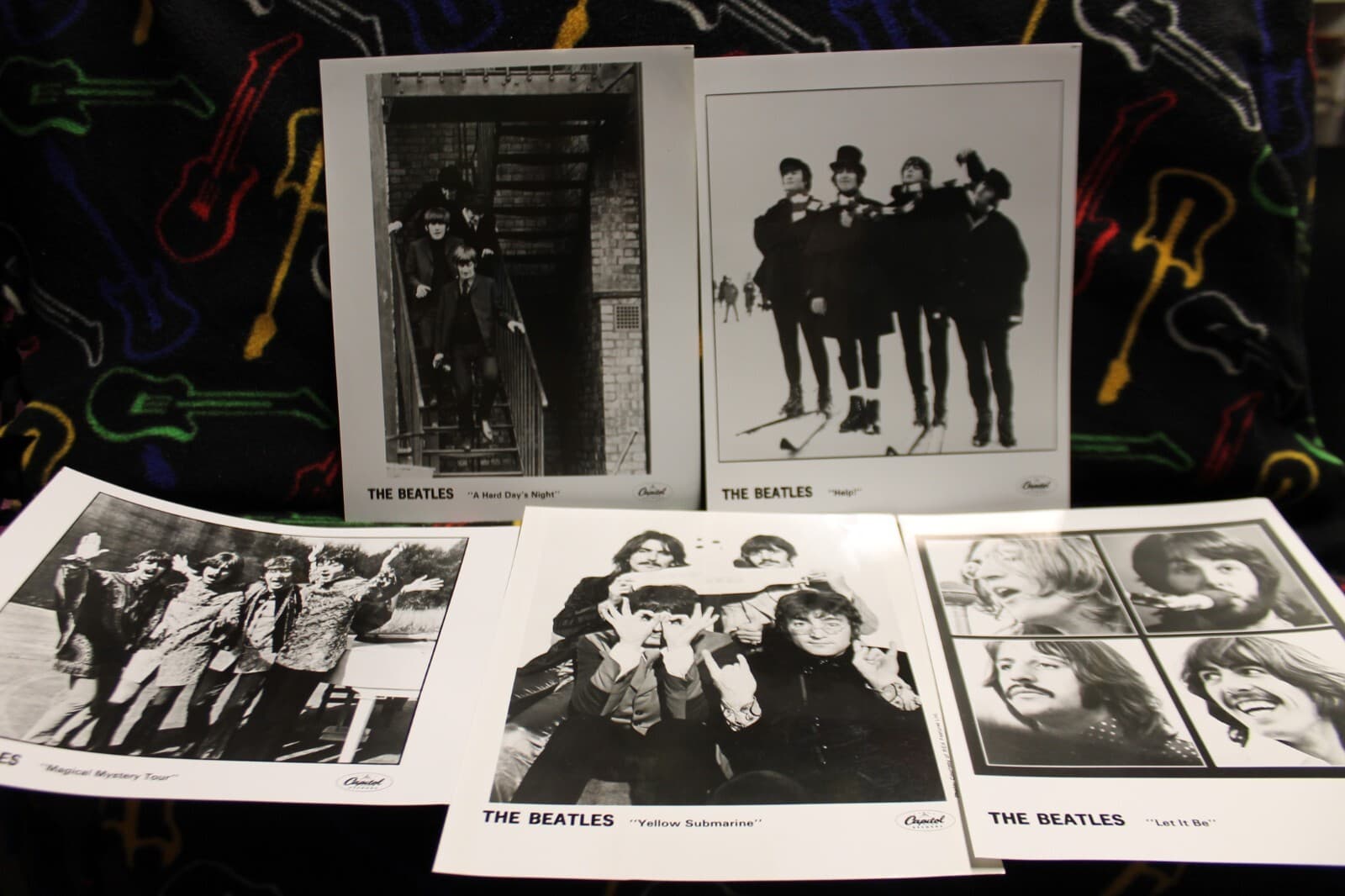 BEATLES 1982 Reel Music CAPITOL Records ADVERTISING Movie PHOTOS Press SET of 5