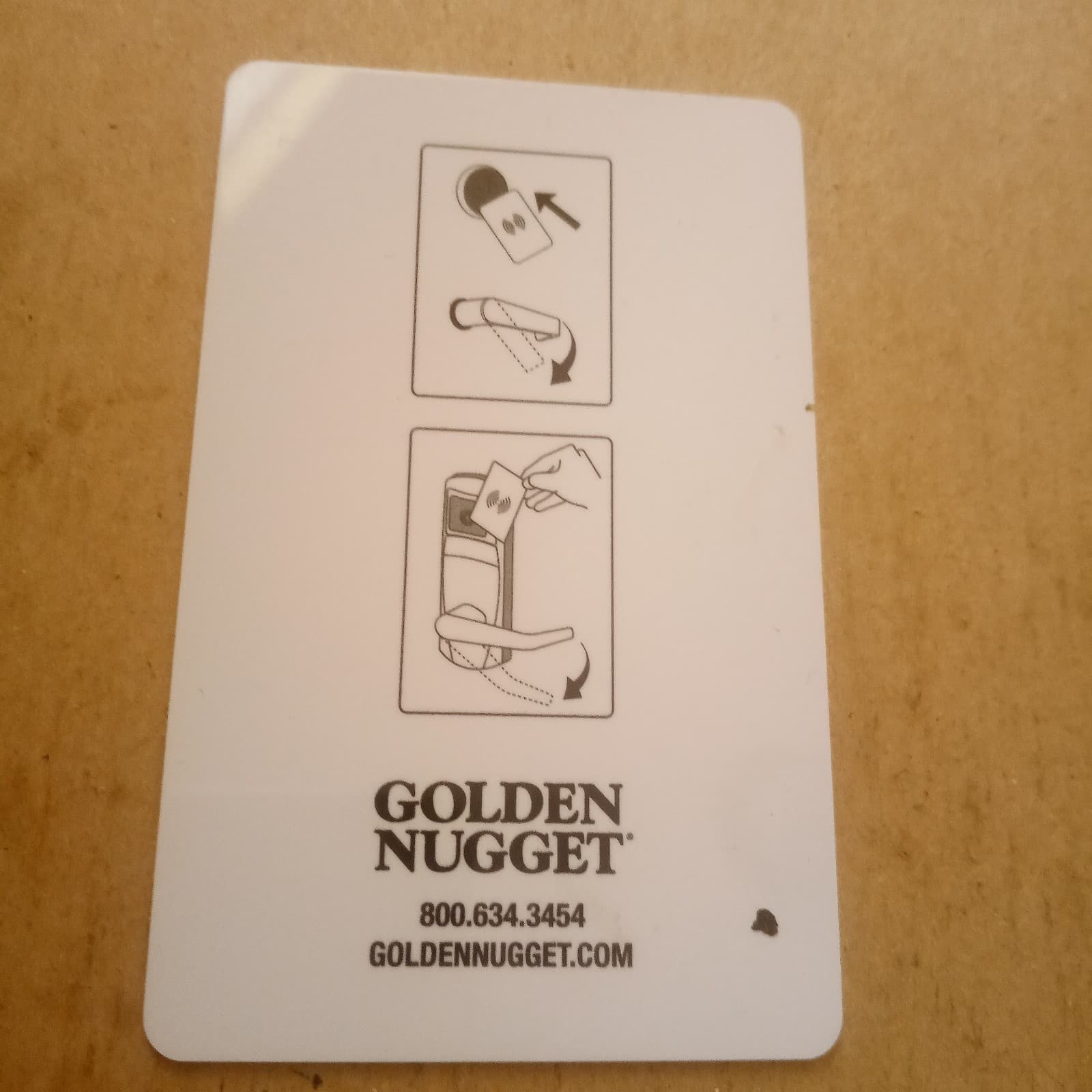 las vegas casino, 'The Golden Nugget' hotel room key