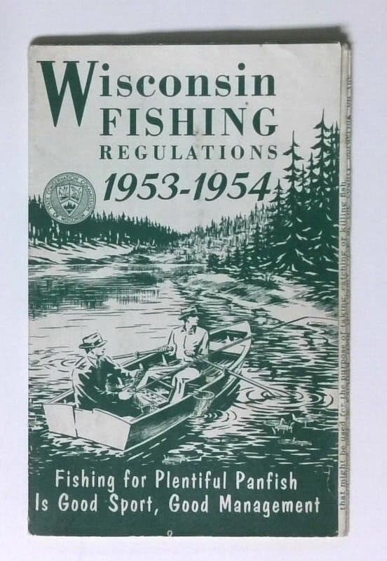 1953 Wisconsin Conservation Fishing License Regulations Booklet