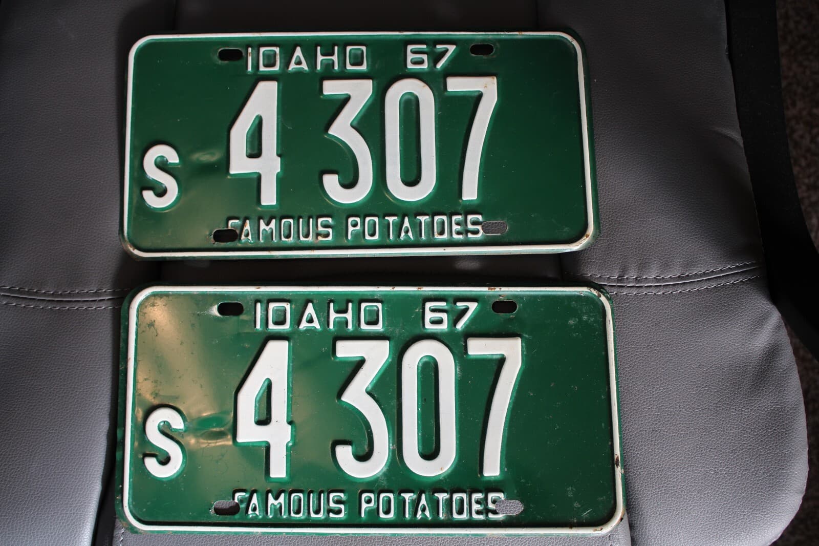 1967 Idaho License plate - pair! 100% Original, DMV clear