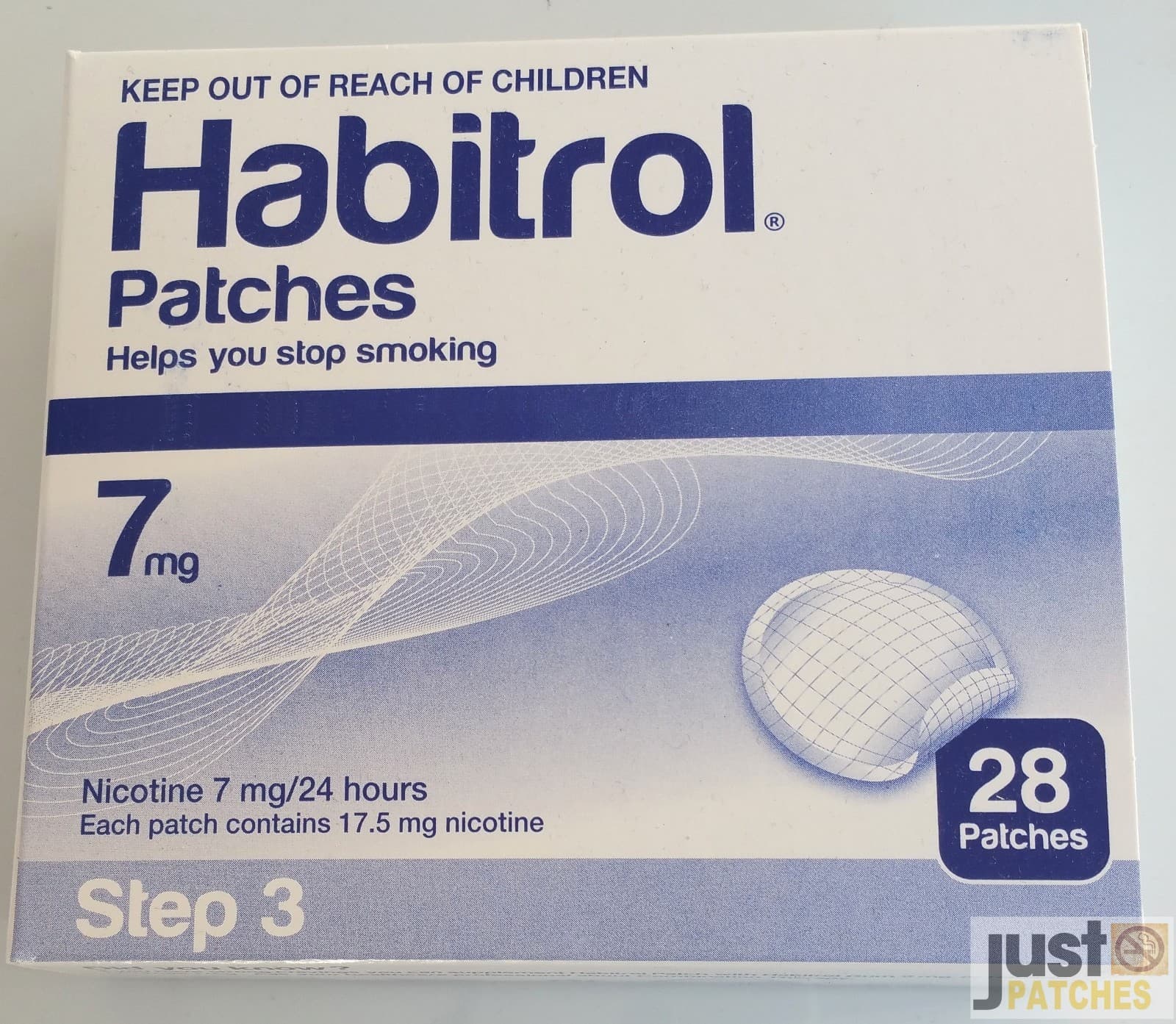 STEP 3 HABITROL TRANSDERMAL NICOTINE PATCH 7 mg (10 boxes 280 patches) 02/2027