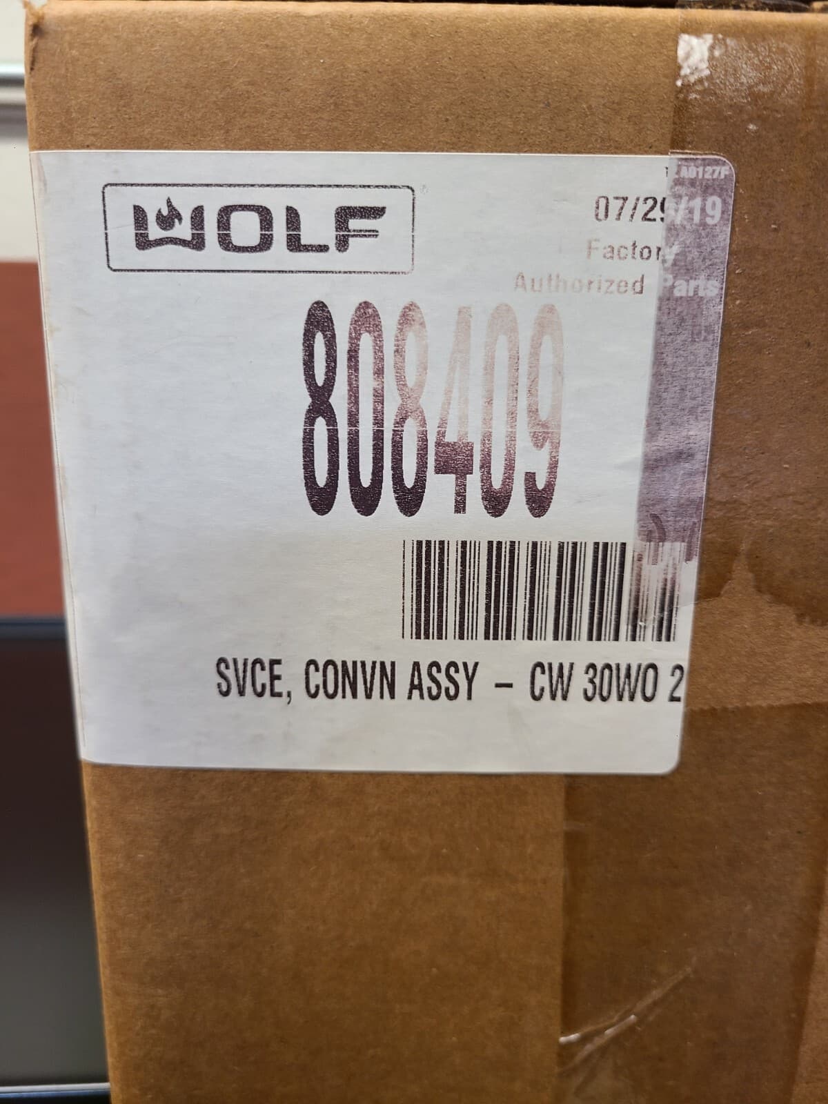 WOLF PART# 808409 CONVECTION FAN E SERIES WALL OVEN SO DO30,36 SUBZERO NEW!