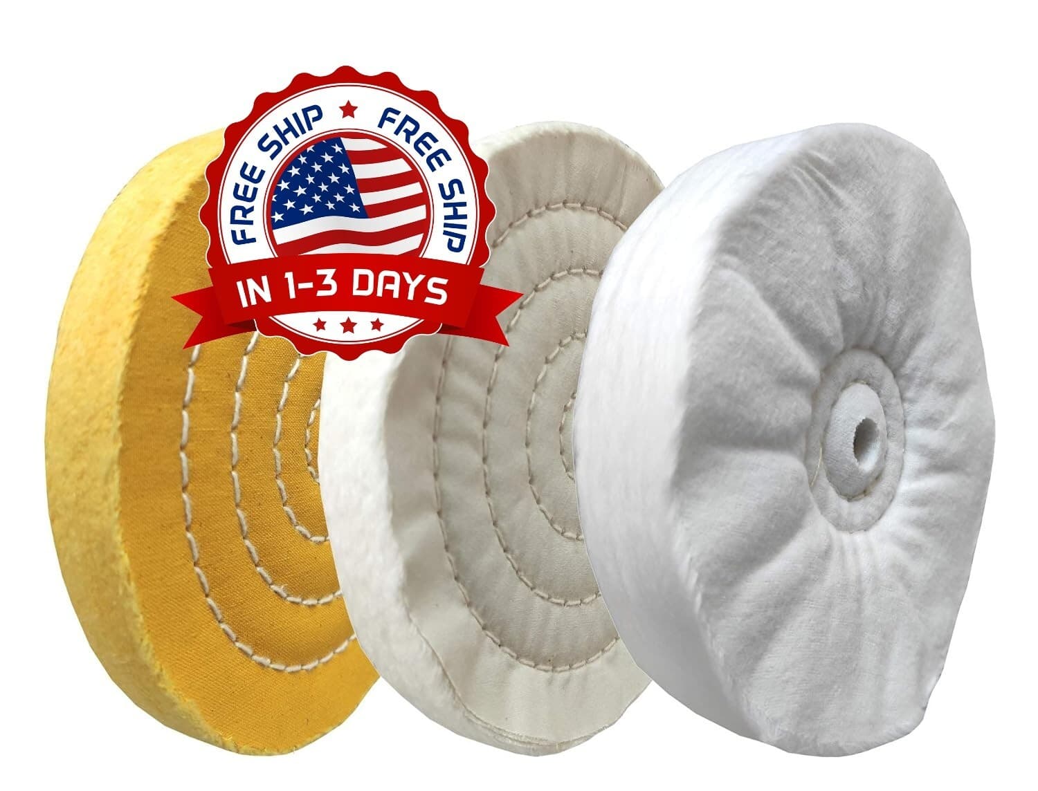 Rueda pulidora de 6" con kit de compuesto para pulir joyas y metales blandos NEW