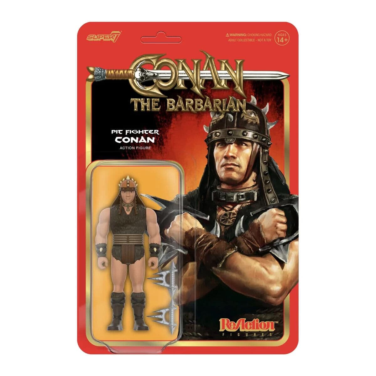 Pit Fighter Conan The Barbarian Super 7 Reaction Action Figure