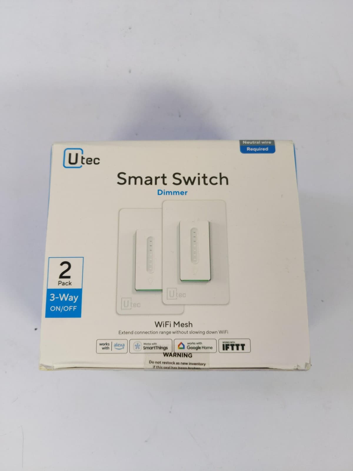 Smart 3 Way Dimmer Switch, Smart Wifi Mesh Dimmable Light Switch Compatible 2 PK