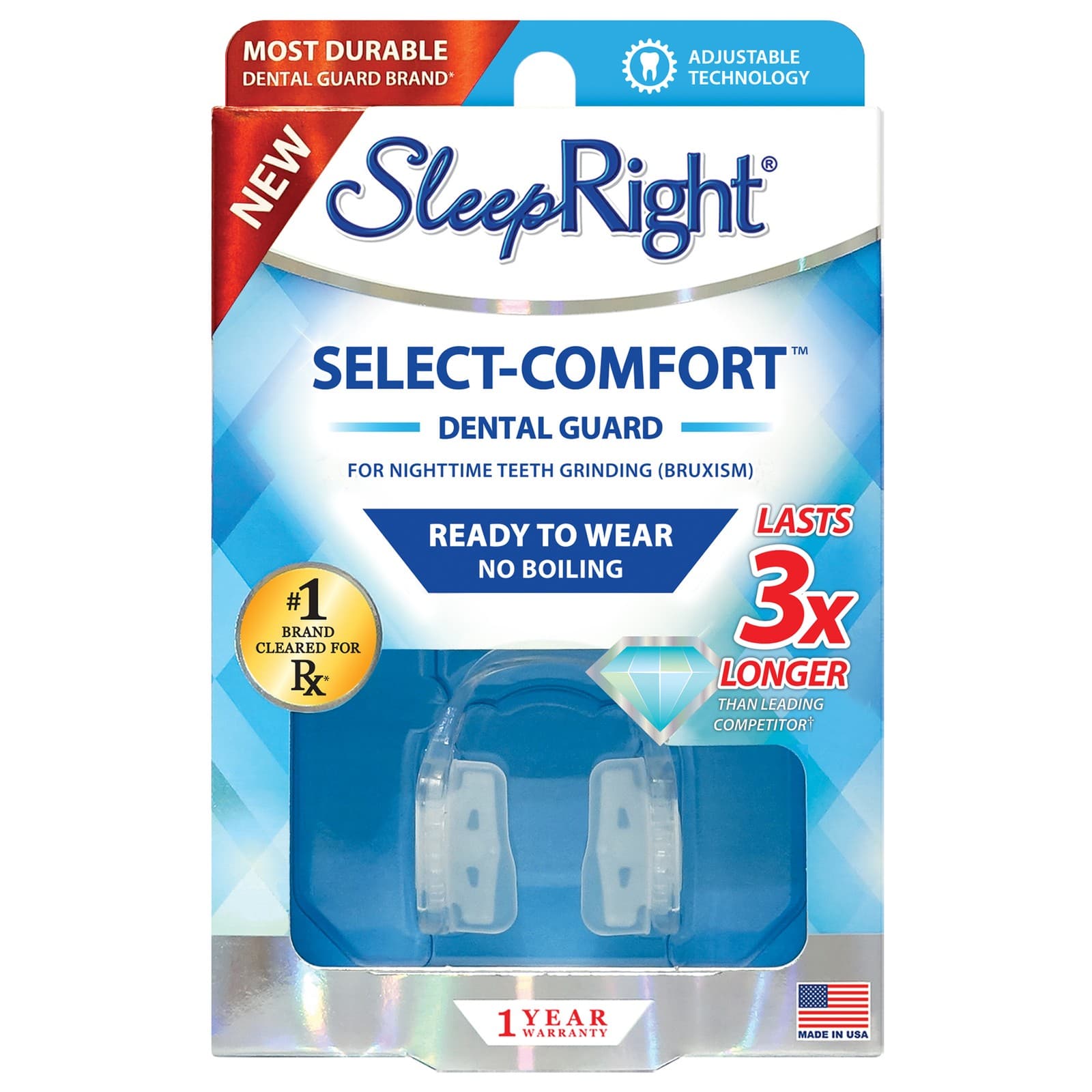 SleepRight Select-Comfort Dental Guard (New Version) - Sleeping Teeth Protection