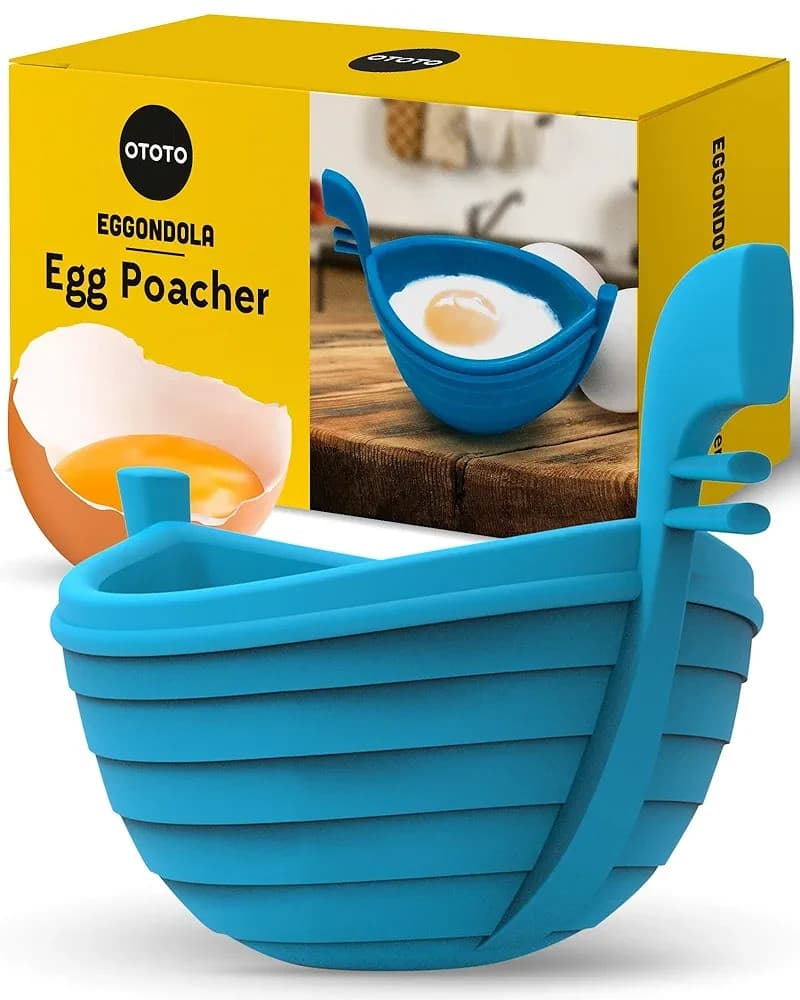 OTOTO Eggondola Silicone Egg Poacher Gondola Boat Design,BPAFree Kitchen Gadgets