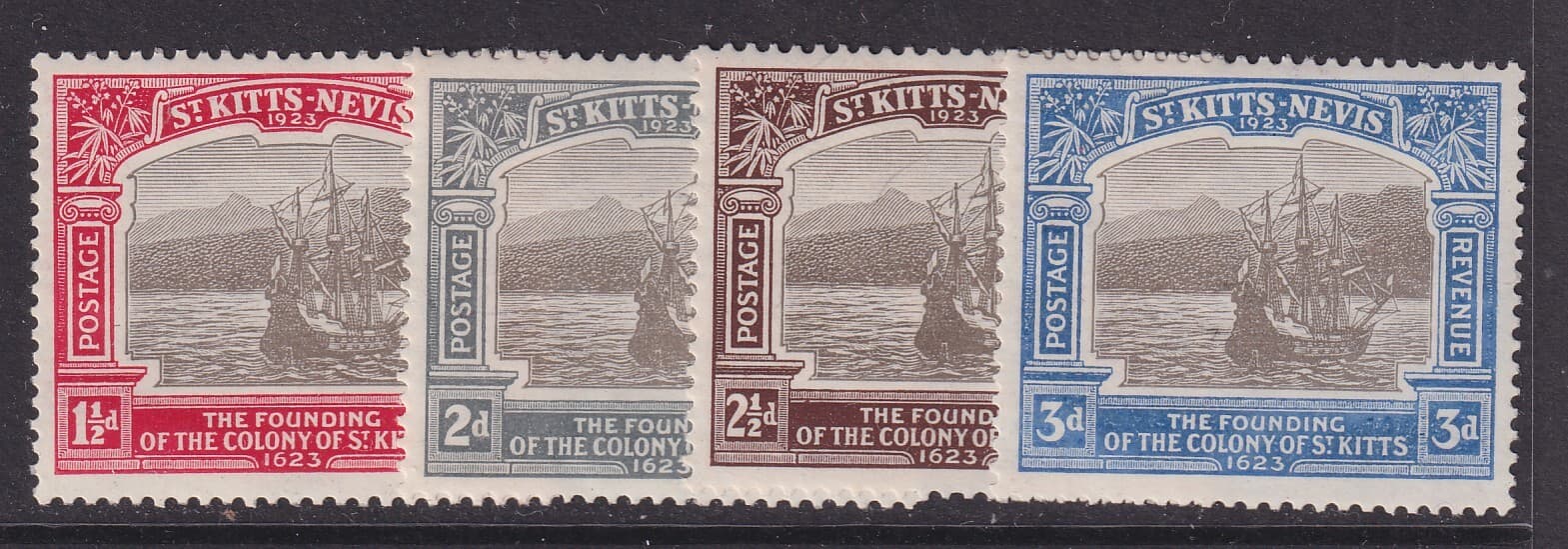 St. Kitts-Nevis, Scott 54-57 (SG 50-53), MLH