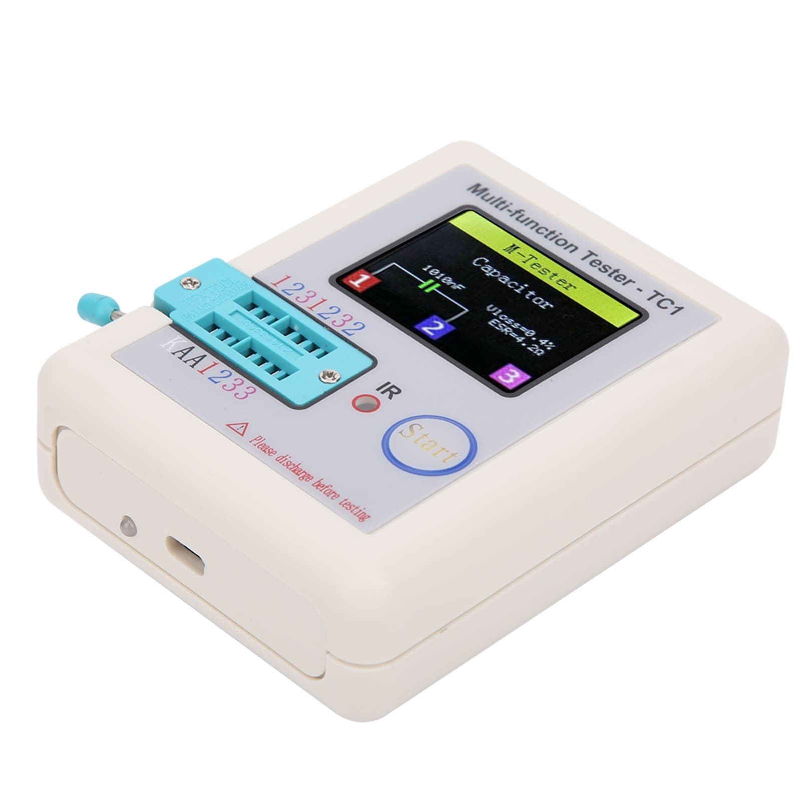 Transistor Tester 1.8in TFT Display Screen -TC1 For Capacitor Diodes