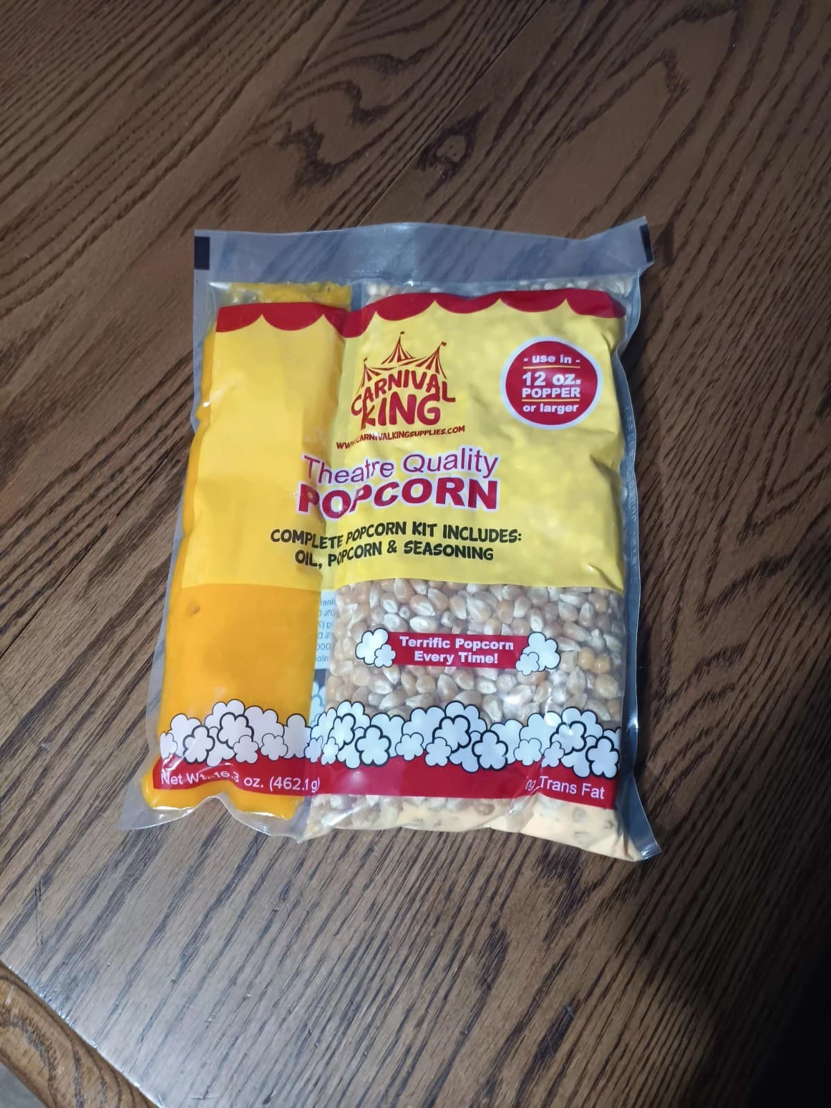 8 Pack All In One Popcorn Popper Packet Fresh Delicious 12-14 oz Butter Carnival