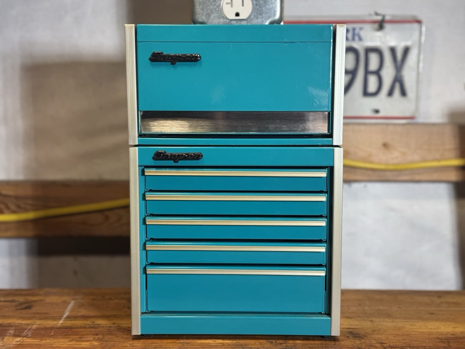 Snap-on Mini Micro Tool Box Teal Combo Rare Color Top Chest Roll Cab