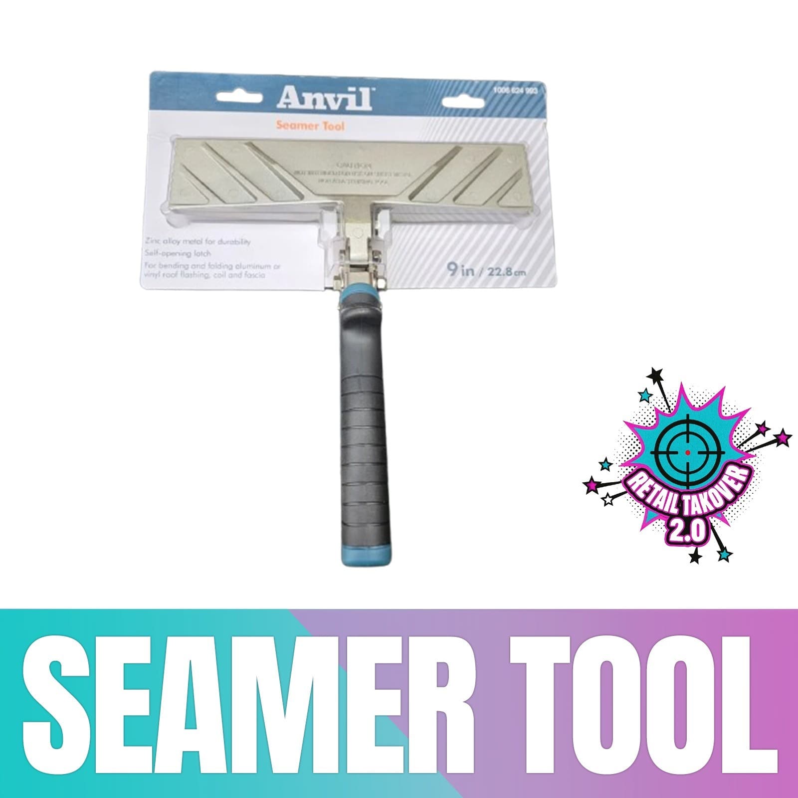 Anvil 9" Sheet Metal Seamer Tool | Model 1006624993 | Crimping Plier