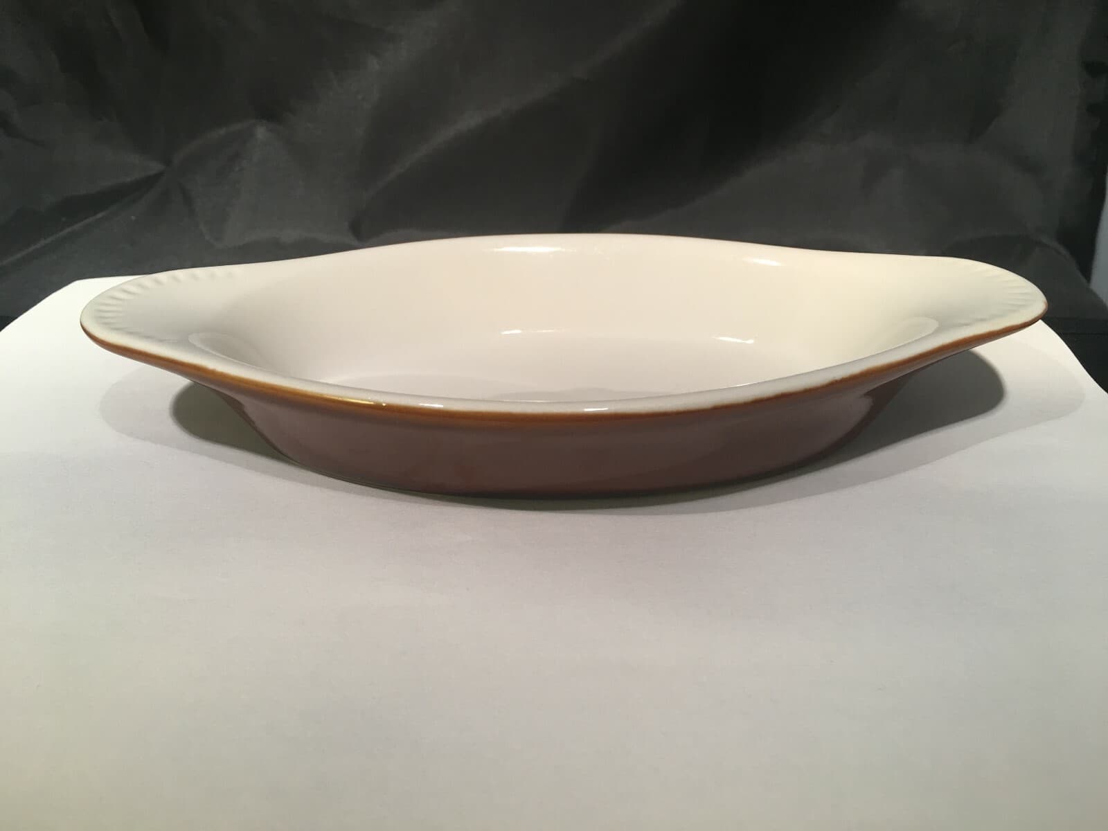 BAKING DISH AU GRATIN BROWN 8 OZ 8-3/4" by 4-1/2" OVEN SAFE CAC CHINA QUALITY !