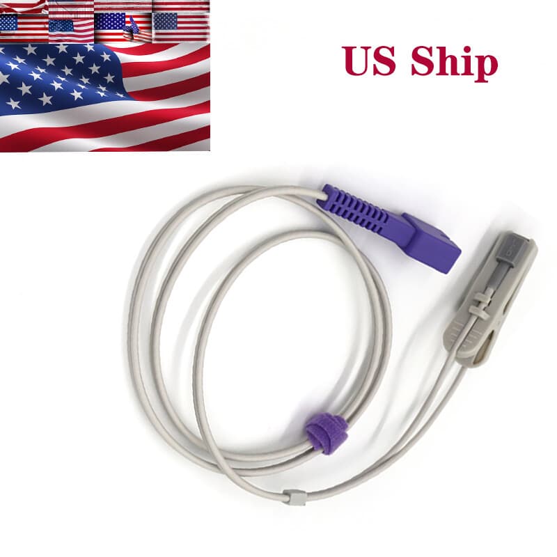 【USPS】Adult Ear Clip 9Pin SpO2 Sensor Probe Fit for Nellcor Oximeter Pulse Probe