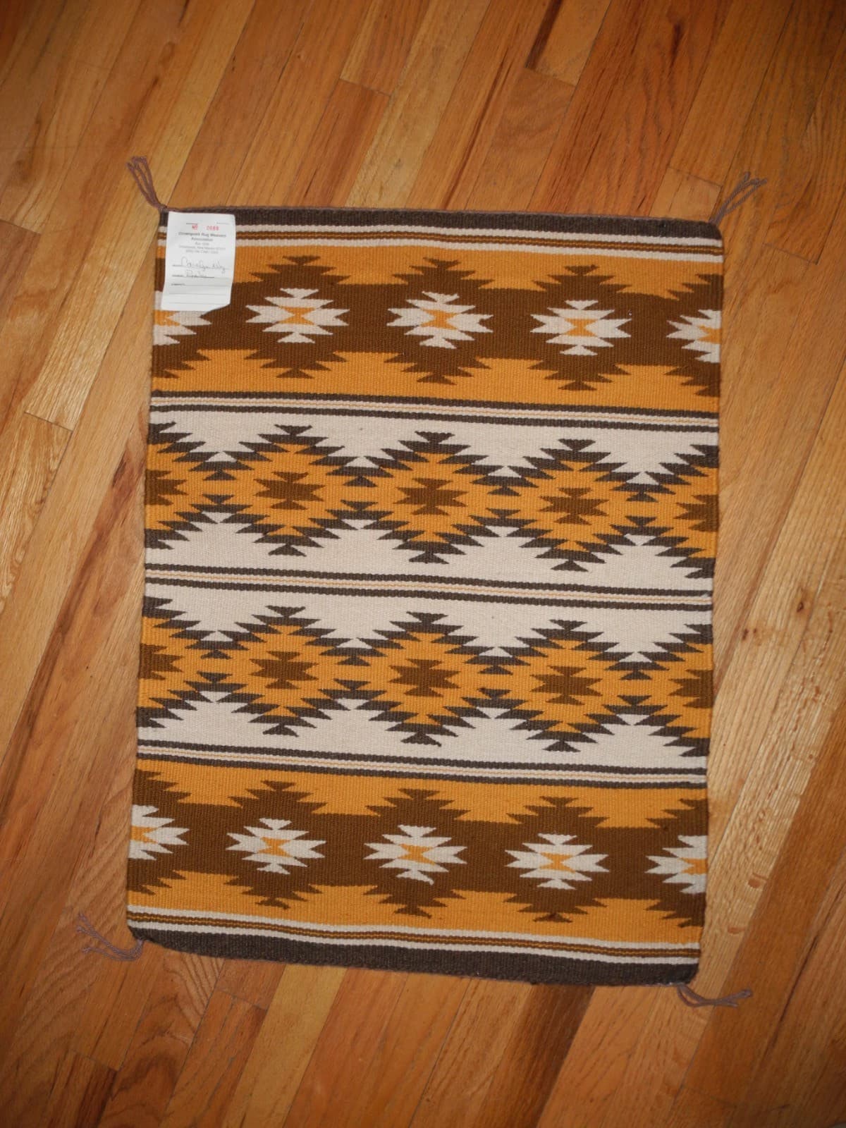 Navajo Rug Hand Woven Wool Native American Crownpoint"CAROLYN NEZ",30",X22"
