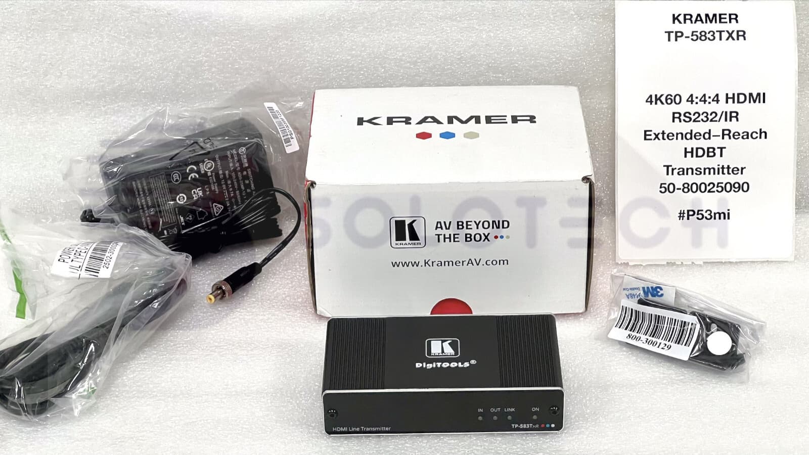 KRAMER TP-583TXR, 4K60 4:4:4 HDMI RS232/IR Extended−Reach HDBT Transmitter #P53m