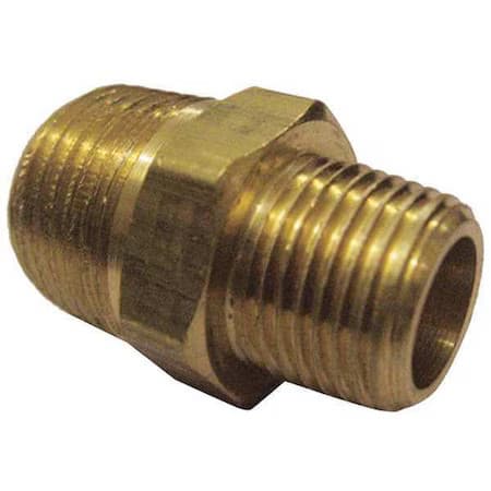 Reducing Nipple Brass Reducing Nipple, 3/4 In Male Npt X 1/2 In Male Npt, 6Azf5