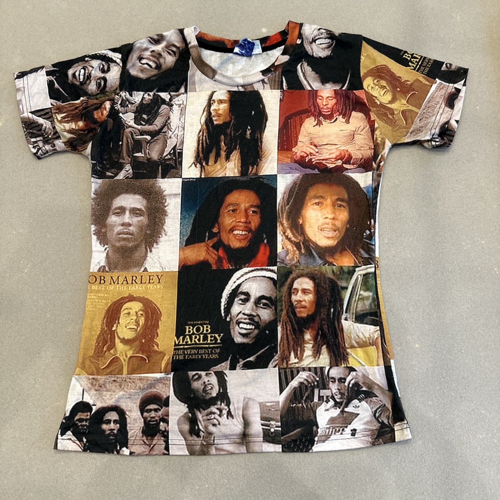 Bob Marley Photo Collage T-Shirt, Mr. 1991 Inc., Rare!! Med. Preowned VG+ Cond.