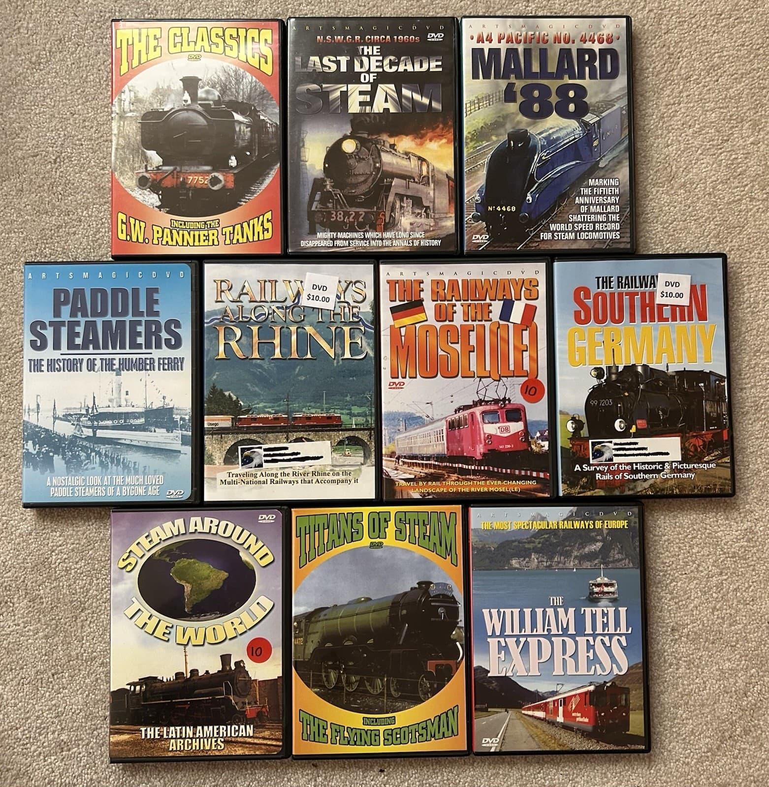 Railroad DVD Lot (10 DVDs)