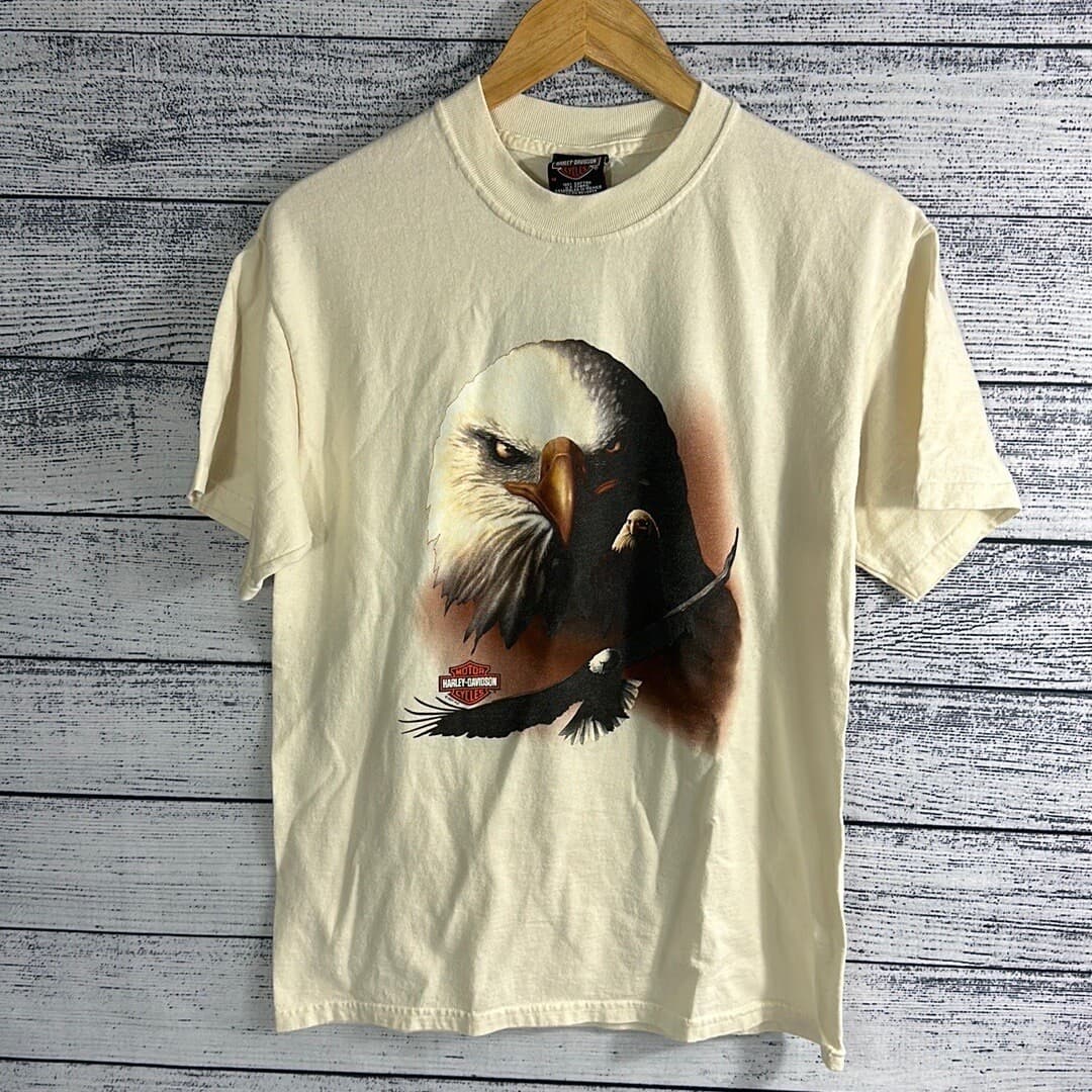 Vintage Harley Davidson Patriot Fairfax VA Eagle 2001 Tee Shirt M