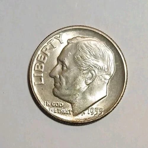 1955 D Roosevelt Silver Dime From Estate Collection BU Uncirculated