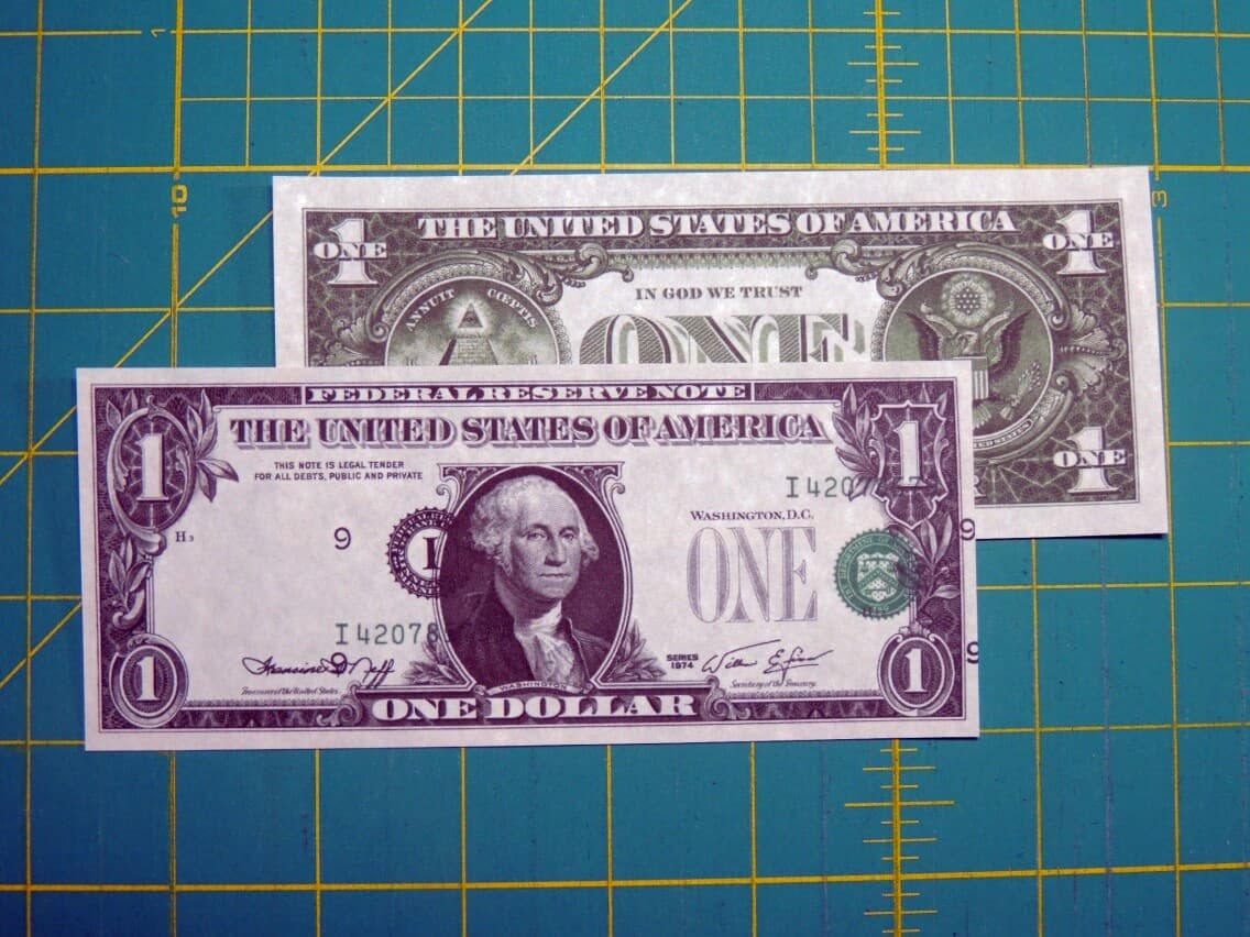 $1 1974 FRN Printing Alignment Error Reproduction U.S. Currency Paper Money Copy