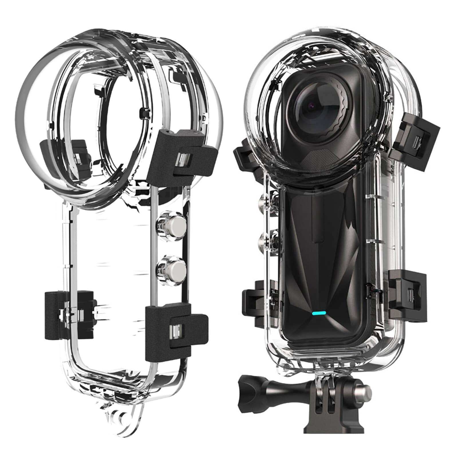 Spherical 50M Invisible Waterproof Underwater Diving Case Cover for Insta360 X5