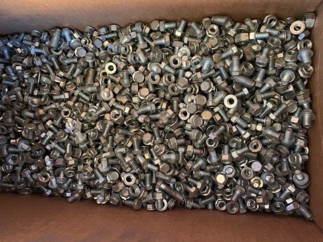 125 Tear Drop Pallet Rack Spacer Hardware 5/8" Long Bolts & Nuts 3/8" -16 100 +