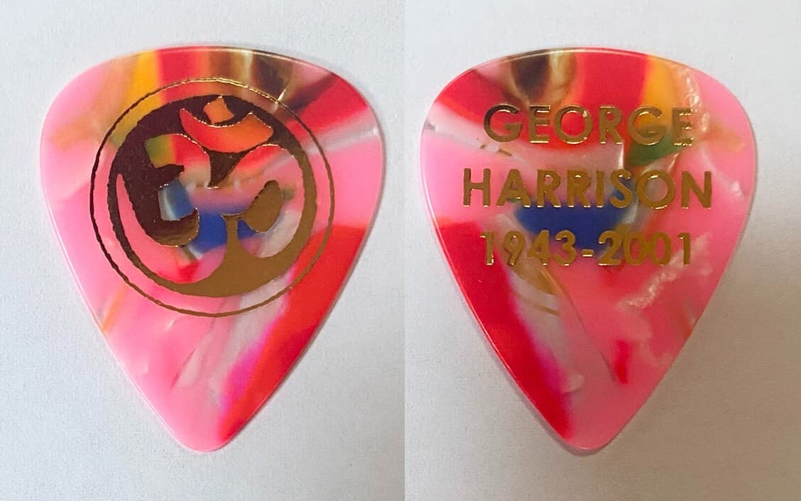 Beatles George Harrison Tribute Om Symbol Multicolor Guitar Pick #2
