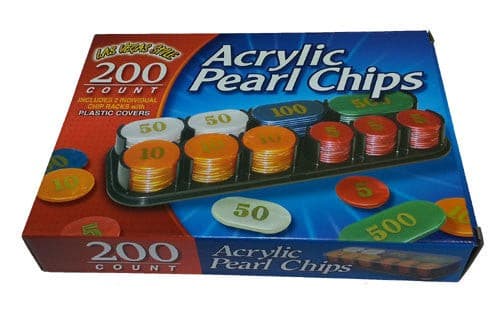 200-piece Acrylic Pearl Jeton Chip Set