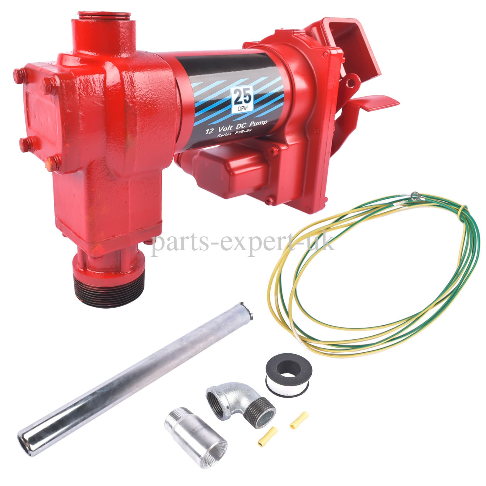 Fuel Transfer Pump 12V 25GPM High Flow DC Transfer Pump Cast Iron Gas Heavy Duty