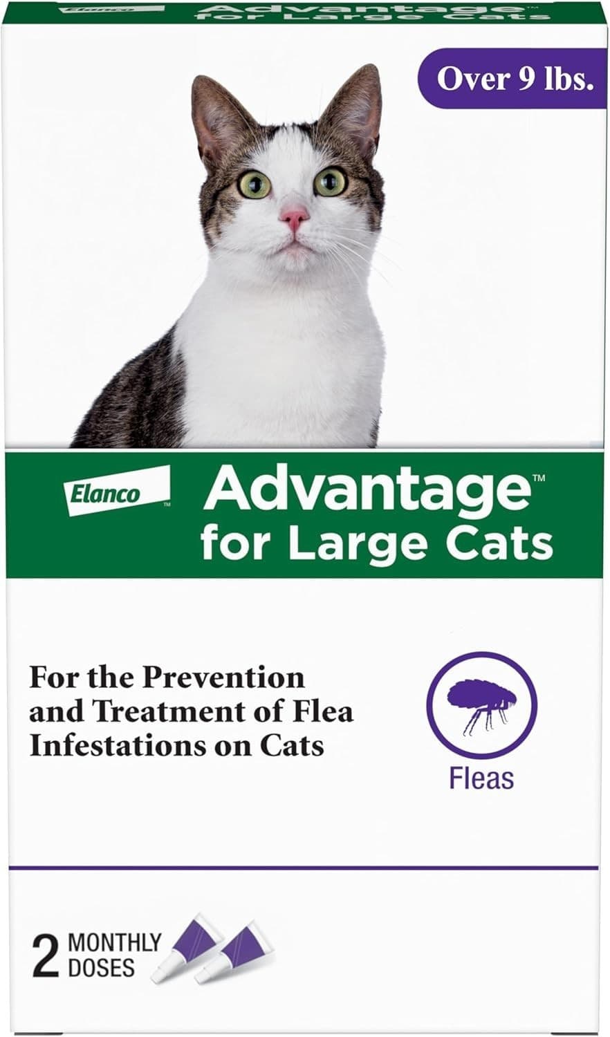 Advantage for Large Cats Flea Prevention and Treatment Over 9 lbs (2 Doses)