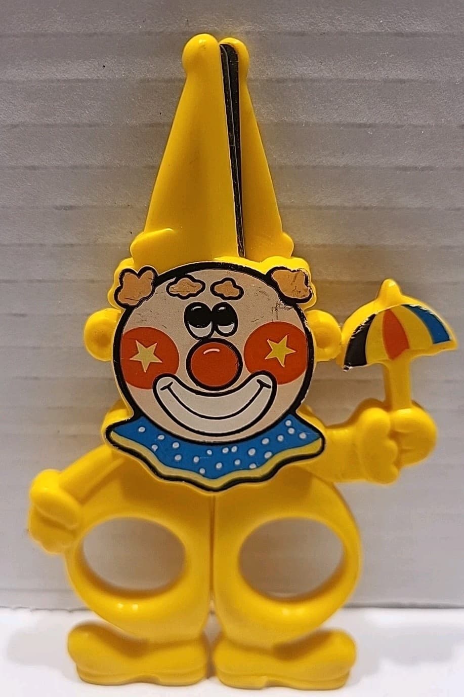 Vintage Clown Scissors U.K. Reg Design No. 1005182 Children's Plastic Vtg