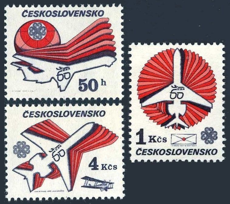 Czechoslovakia 2472-2474, MNH. Mi 2727-2729. World communications Year WCY-1983.