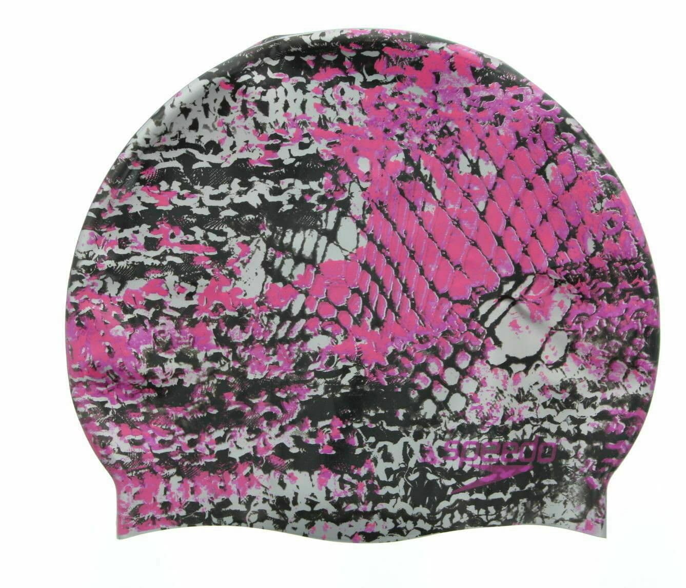 Speedo Swim Cap Adult Unisex Silicone Competition Swimming Hat Snakeskin