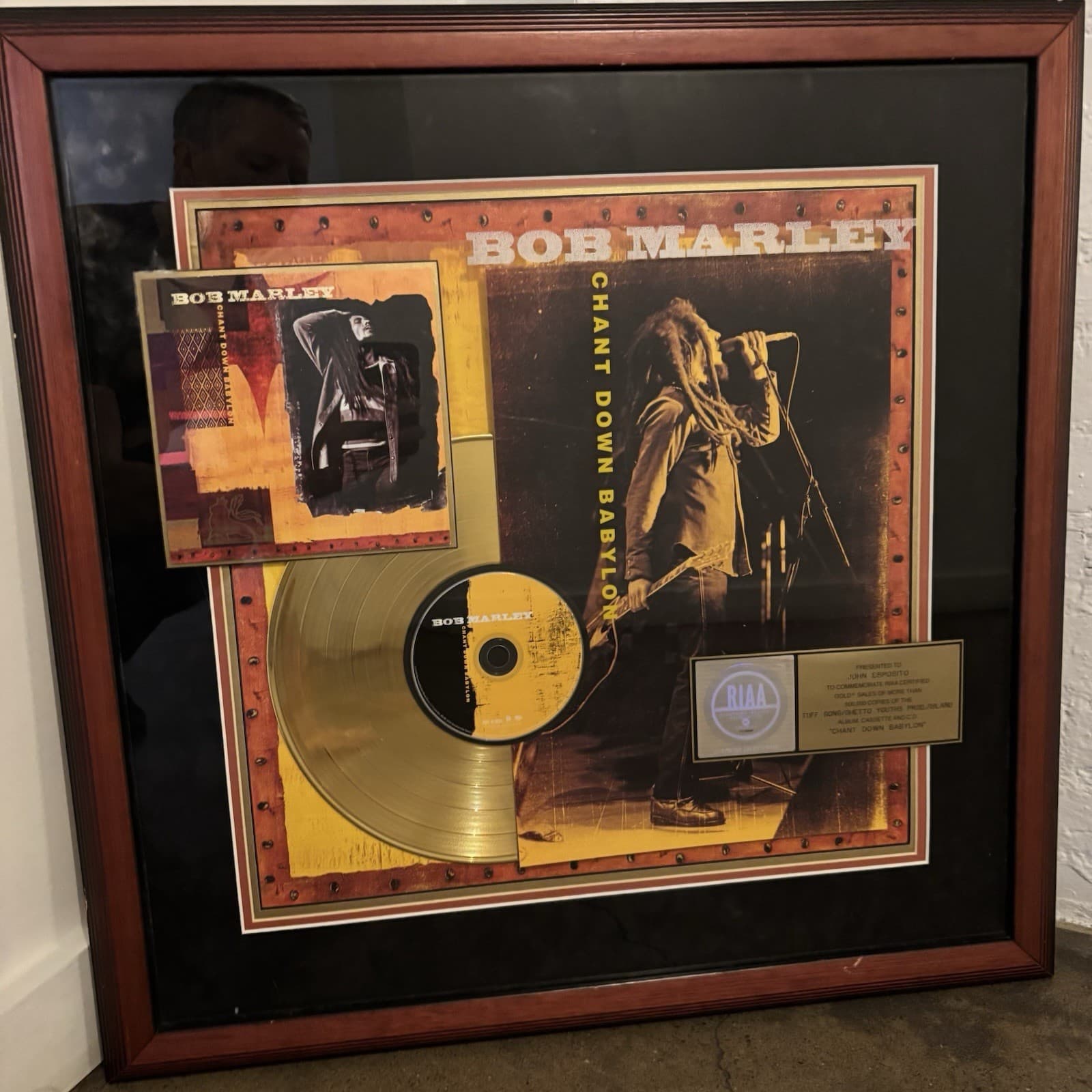 Bob Marley Chant Down Babylon RIAA CERTIFIED GOLD RECORD ALBUM AWARD HUGE 1999