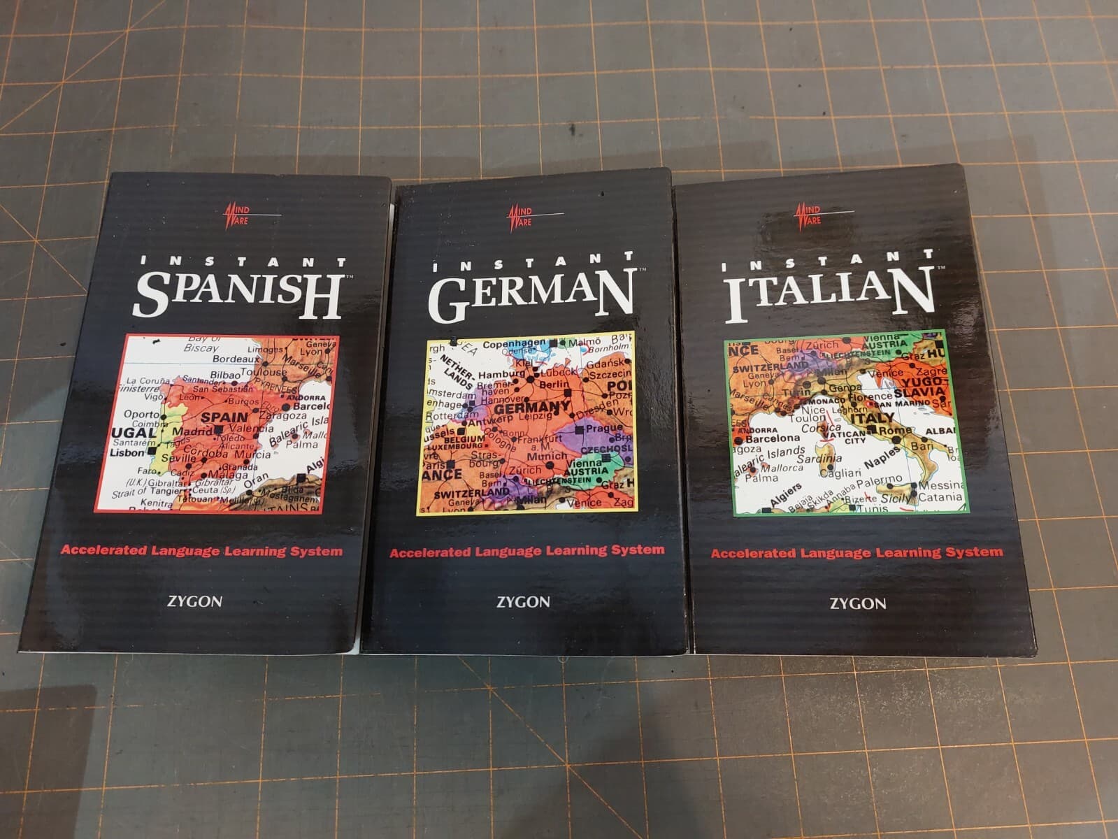 Zygon Superbrain Cassette Lot Language Instant Spanish Italian German + Bonus