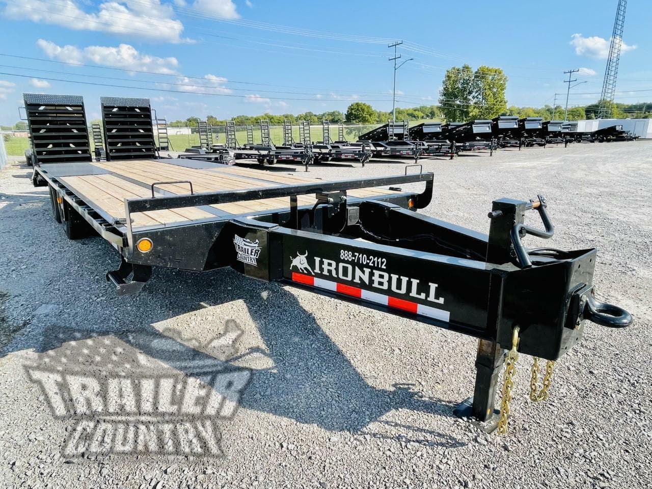 NEW 2025 8 X 25 (20 + 5) 10Ton Deckover Heavy Equipment Trailer w/ Rampage Ramps