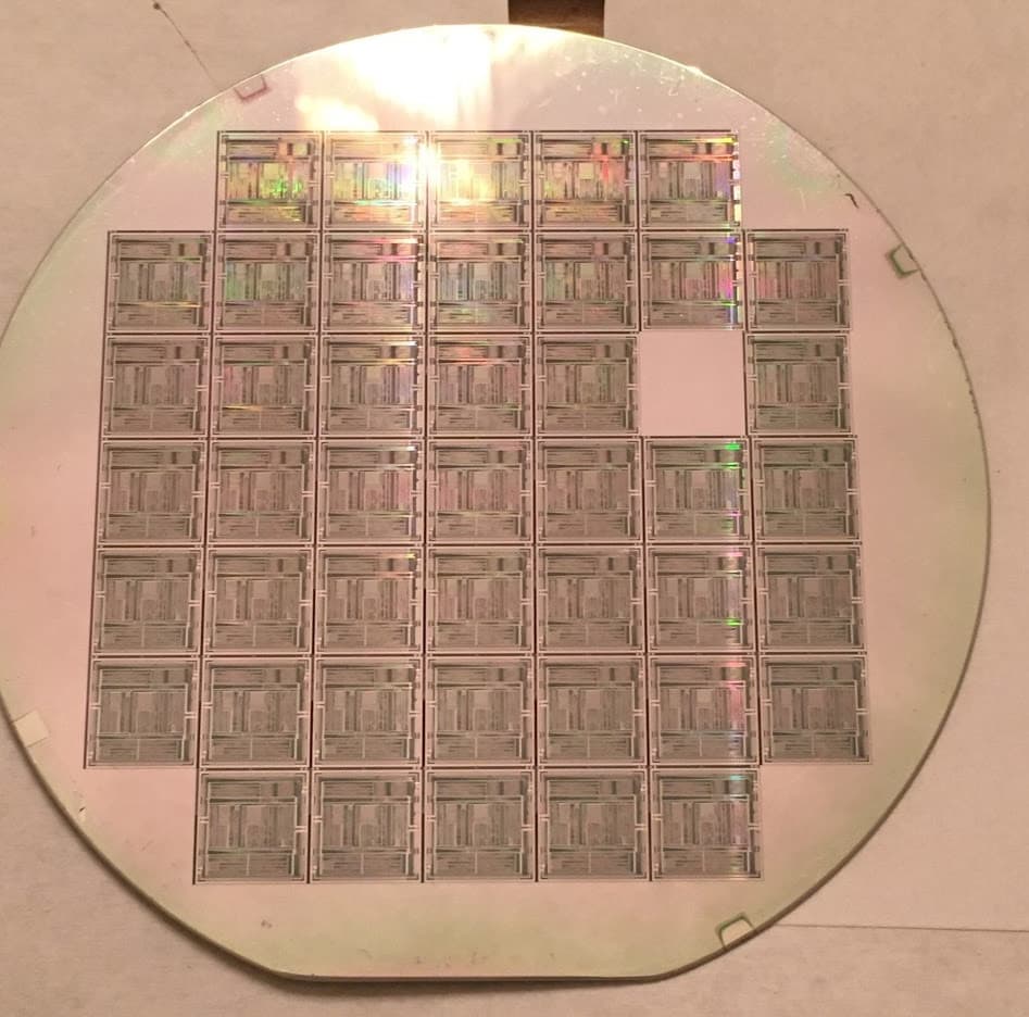 4" XEROX A3A Printer Silicon Wafer 1980s Rare Vintage CPU Chip