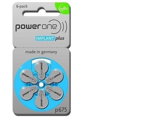 Power-One IMPLANT Plus P675 1.4V Mercury-Free Batteries (2Packs of 6 + 4 extra)