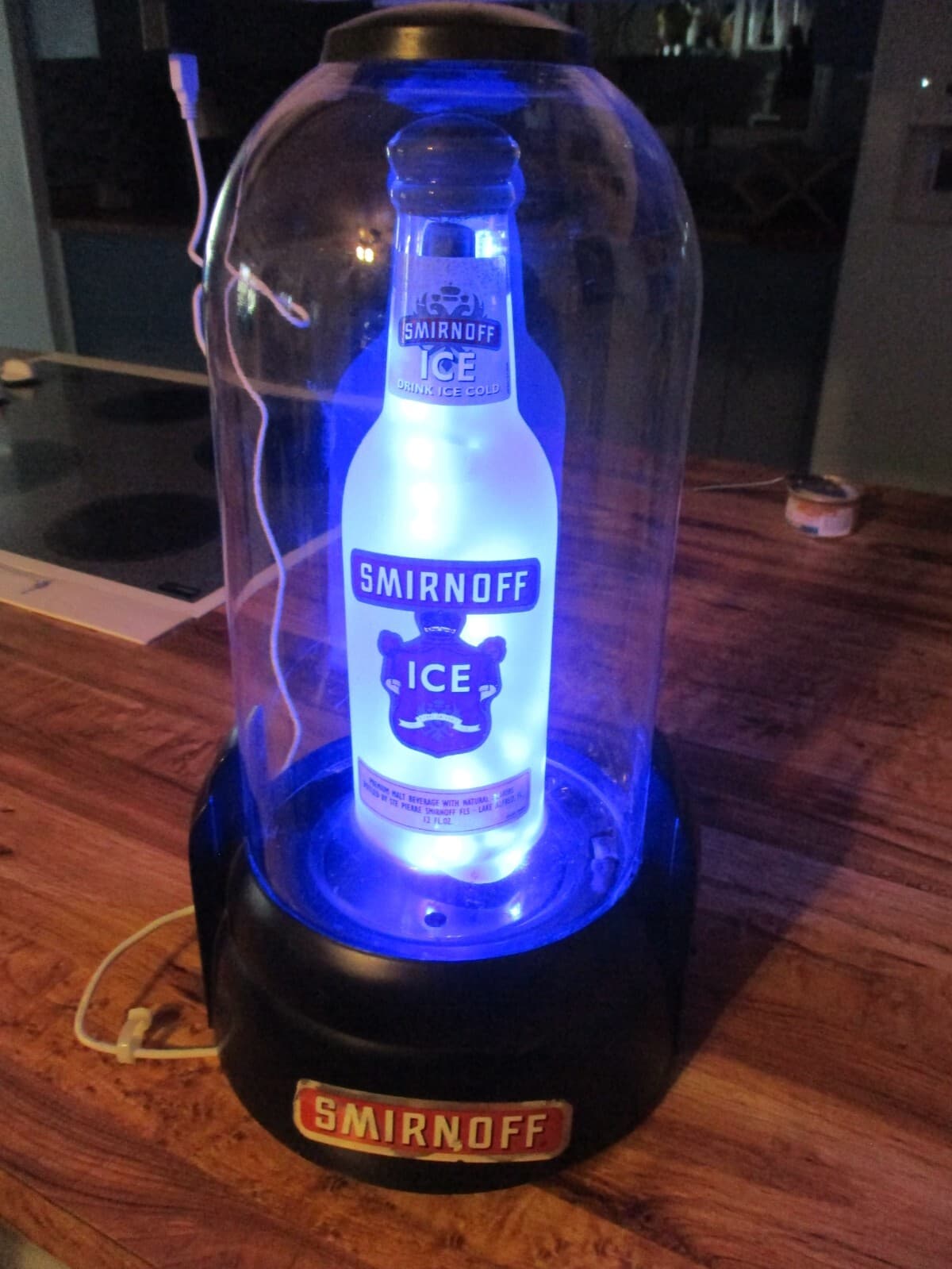 Smirnoff Ice lighted bottle glorifier display electric sign works looks great