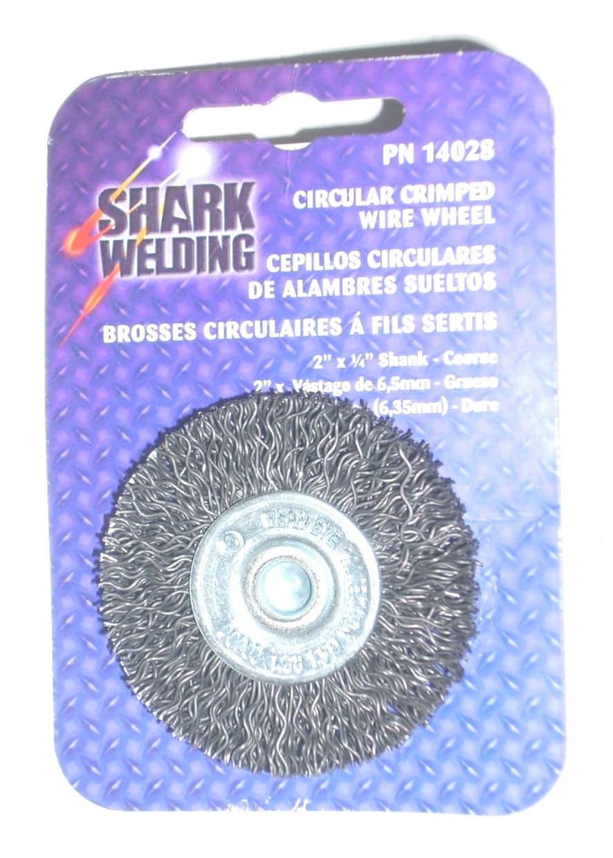 Shark 14028 Circular Crimped Wire Brush 2 x 1/4 Shank for Drill